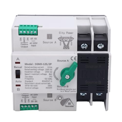 Interrupteur de transfert automatique double puissance rail DIN mini ATS