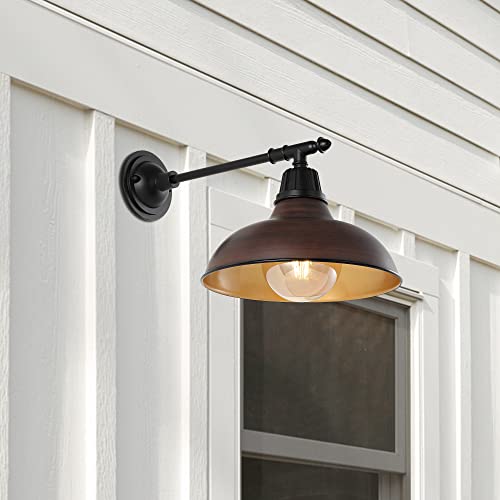 Image of JONATHAN Y Wallace 1-Light Outdoor 12.25 inch Wall Sconce, Gray /Black