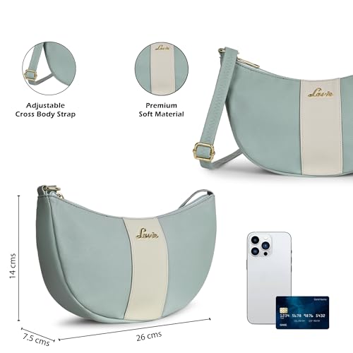 Image of Lavie Women's Bonnie Hobo Colorblock Crossbody Sling Bag | Ladies Purse Handbag | Gift for Women