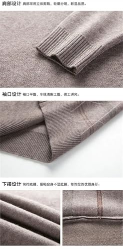 Men's V-Neck Plaid Casual Loose Pullover Sweater Patchwork Long Sleeved Knitted Top4