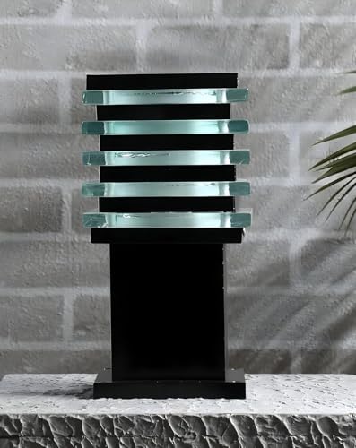 Image of Areezo Waterproof Outdoor Gate Light for Main Gate Pillar - Modern LED /Holder Based Lamp for Home, Garden & Balcony (Pack of 4, Ice Cube Black)