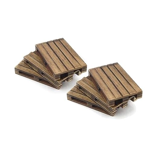 HostelNovo - 6 Unidades de Mini Palets de Madera Natural Envejecida - Fabricado en España - Ideal para Decoración y Posavasos - Medidas 12 x 8 x 2,2 cm