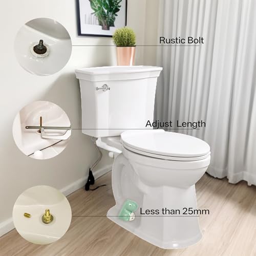 Image of ZUNON Toilet Bolt Caps, Decorative Toilet Bolt Covers, Ceramic Cute Dinosaur Covers Toilet Bolts Bathroom Decor Easy Installation Set of 2 (Green Dinosaur 2PCS)