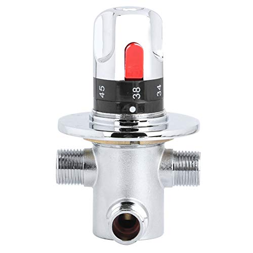 Válvula de control de temperatura termostática de latón mezclador de agua ajustable para calentador de agua casera