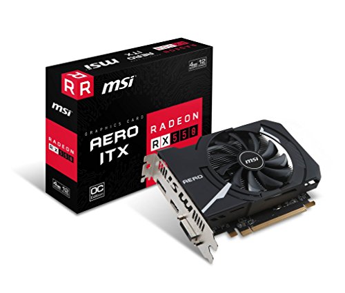 MSI Gaming Radeon RX 550 128-bit 4GB GDRR5 DirectX 12 VR Ready Graphcis Card (RX 550 AERO ITX 4G OC) (Renewed)