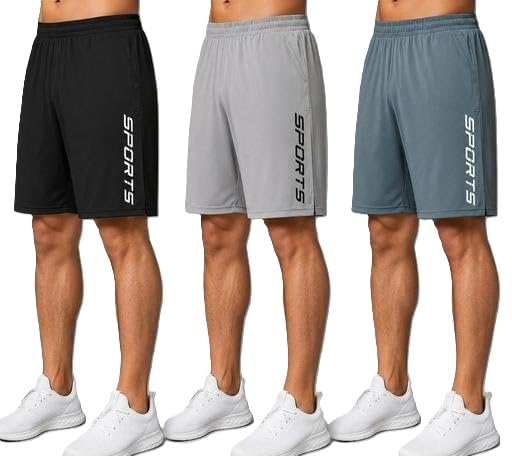 Mahira Hosiery Pack of 3 Men’s Sports Shorts | Solid Lycra Regular Fit Gym Running Casual Half Pants-picture-15