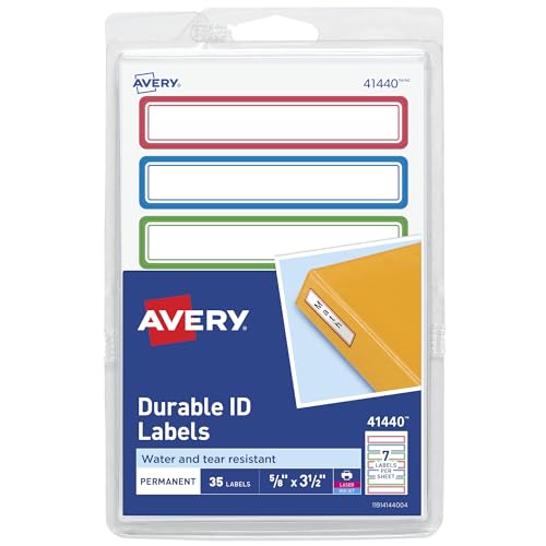 Avery Durable Labels for Kids' Gear, 5/8