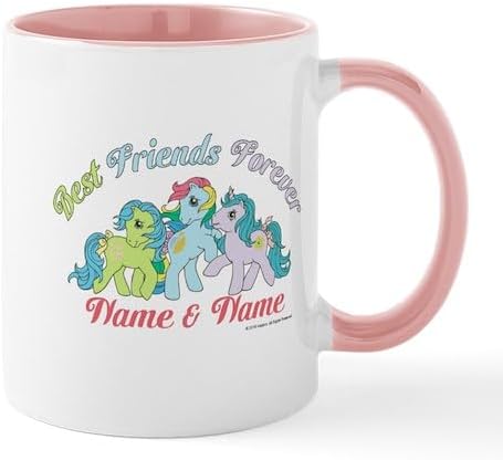 CafePress Custom Personalized MLP Retro Best Friends Forever Personal Mug 11 oz (325 ml) Ceramic Coffee Mug