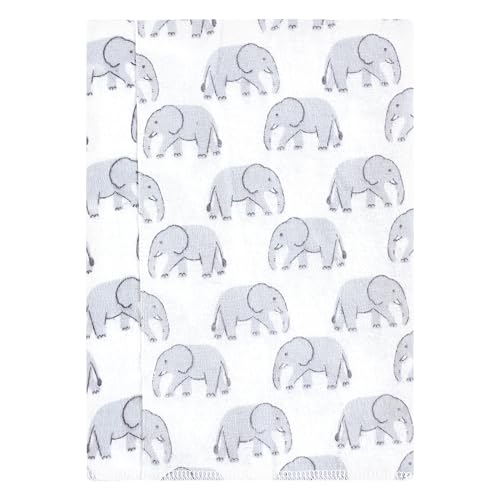 Image of Hudson Baby Unisex Baby Cotton Poly Flannel Burp Cloths, Safari Friends 7 Pack, One Size