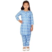 VASTRAMAY Girls Cotton Kurta Sets, Aqua blue, 9-10 Jahre