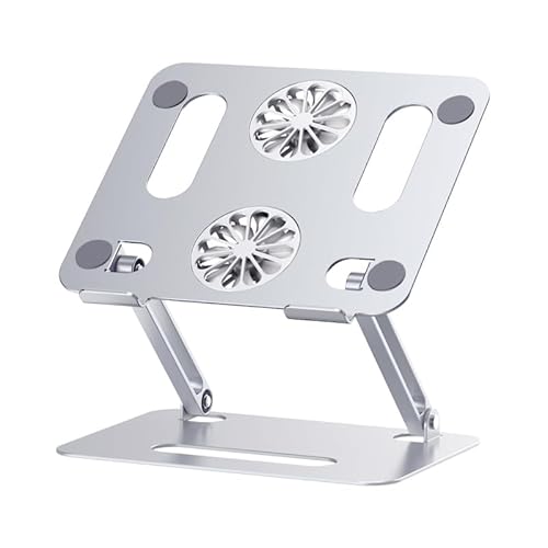 NUOBESTY Soporte De RefrigeracióN Ajustable para PortáTil con Base Ventilada De Doble Ventilador para Juegos Y Uso Diario