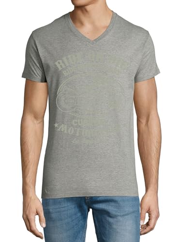 T-shirt Ride Fast Die Last en coton gris pour vos road trips à moto custom