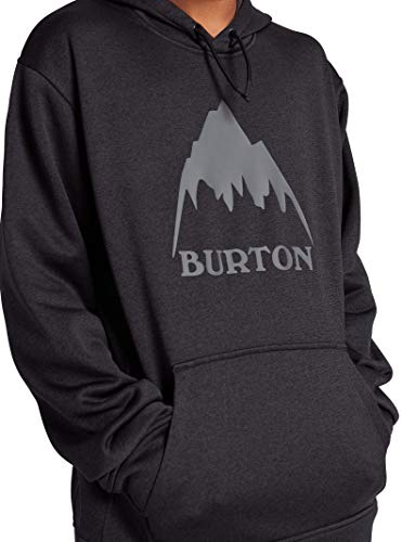 Image of Burton Men's Oak Pullover Hoodie - Technical Sweatshirt w /Quick-Drying Fleece & Thumbhole Cuffs