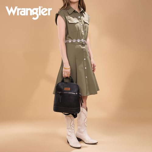 Image of Montana West Wrangler Backpack Purse for Women Mini Backpack Purse Cute Ladies Bookbag Travel Work Daypacks Bags WG186-9116BK