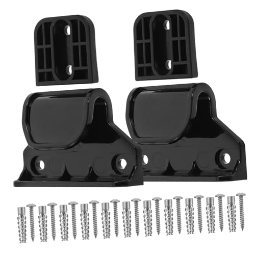 BESPORTBLE 1Set Retractable Pet Gate Hardware Set for Cats and Dogs Includes Latches Brackets and Screws for Indoor Safety Space Saving Design Durable Black Construction