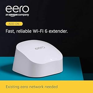 Amazon eero 6 mesh Wi-Fi 6 extender | Expands existing eero network | coverage up to 140 sq.m