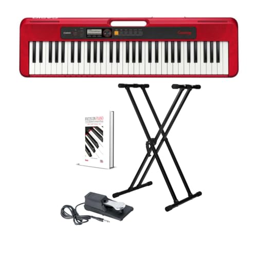 �J�V�I Casiotone CT-S200 61�L�[�|�[�^�u���f�W�^���L�[�{�[�h(���b�h) �����\�ȃ_�u��X�L�[�{�[�h�X�^���h�A�L�[�{�[�h�s�A�m�X�^�C���̃T�X�e�B���y�_���Ɗw�K&���t��(4�A�C�e��)�t��