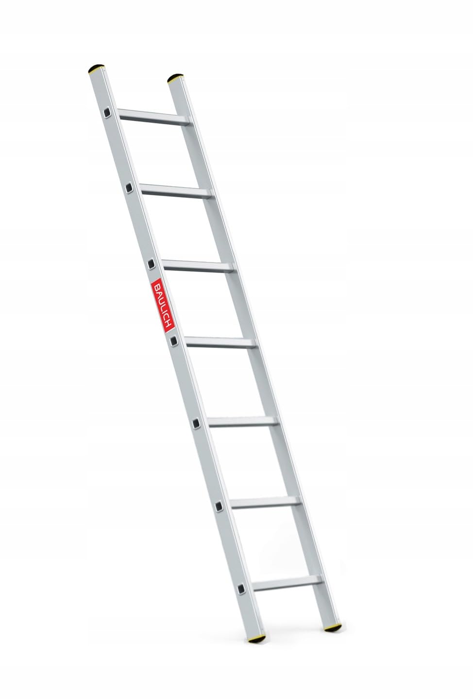 Scala In Alluminio - 1x7 - Impermeabile, Professionale, per la Casa, il Giardino, I Lavori di Ristrutturazione, la Fattoria, Piedini Antiscivolo, Pioli Scanalati, 2,7kg, con Gancio