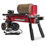 PowerSmart Electric Log Splitter 7-Ton - Efficient Wood Splitter with 3500 Motor Speed, 15 Amp, Horizontal Full Beam Design and Steel Wedge for Firewood & Kindling Cutting