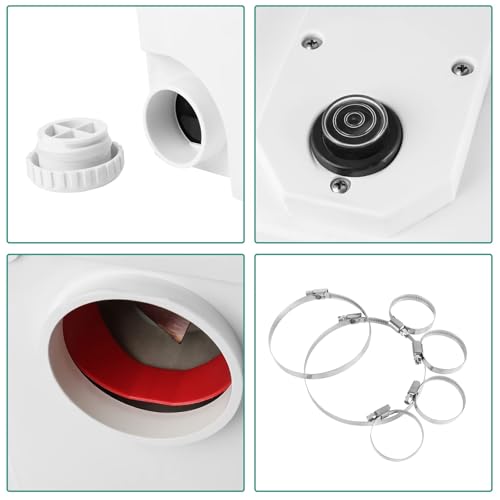 Sonnewelt Hebeanlage Fäkalienpumpe, 190L/min Kleinhebeanlage 700W, 4 in 1 Schmutzwasserpumpen, Sehr Leise Abwasserpumpe, Für WC, Dusche und Waschbecken