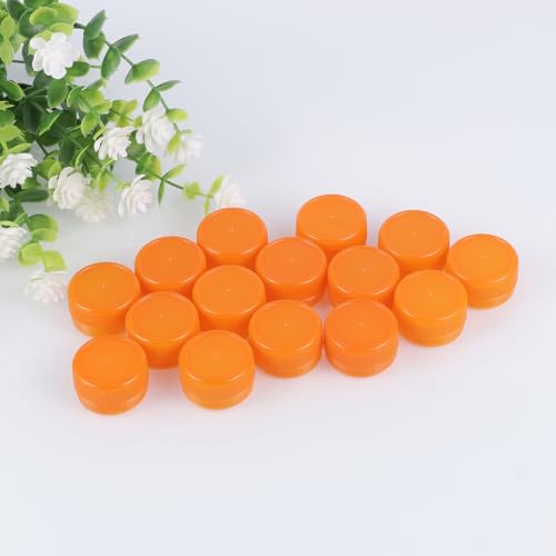 Image of Healifty Diy Bottle Caps 100 Pcs Small Reusable Plastic Drink Bottle Covers 1.18 Inch Diameter for Kids Art Projects Home Education and Craft Activities