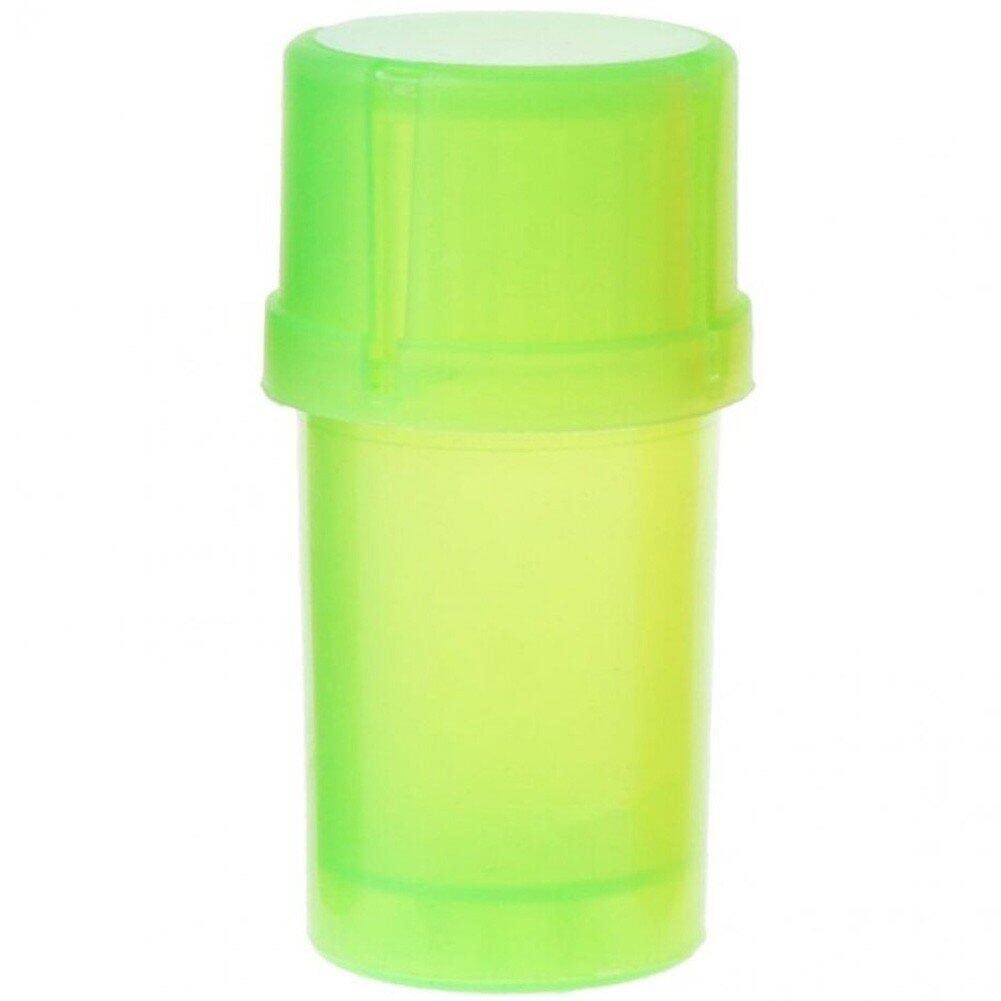 Sanfly Portable Stash Jar with Hand Spice Herb Grinder Magnifying Airtight Jar Light Grinder Manual Grinder Storage Container