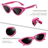 Joopin Polaryzowane okulary przeciwsłoneczne Cat Eye dla kobiet, 100% ochrona przed promieniowaniem UV Retro Narrow Pointy Cateye Damskie okulary przeciwsłoneczne (różowo-czarne)