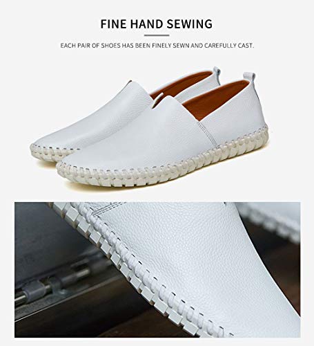 Image of Men's Genuine Leather Loafer Shoes Slip On Soft Walking Driving Shoes