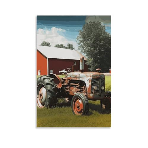 Peinture sur toile tracteur de ferme HEBVNJF pour salon et bureau