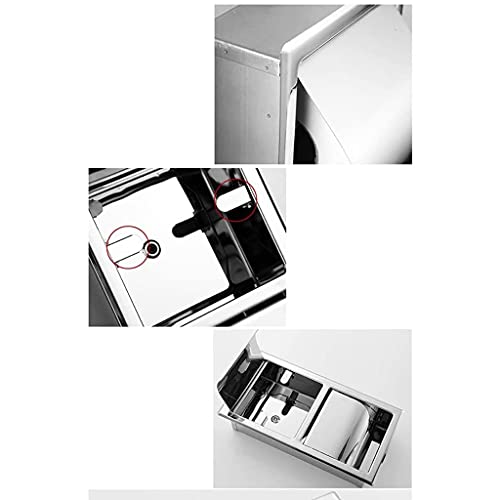 Soporte de pared de aluminio con tapa acabado metálico elegante para baño 6