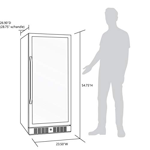 image for NewAir 24” Wine Cooler Refrigerator, Large 116 Bottle Built-in or Fr