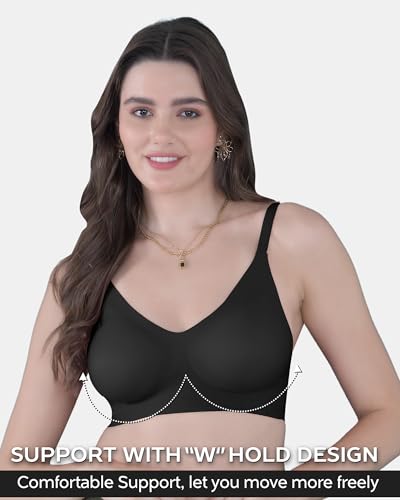 Image of Tweens Seamless Bonded Lightly Padded Invisibra for Women, Full Coverage, Elastic-Free Design, Invisible Fit, Polyamide Fabric | Pack of 1 |