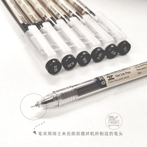Bolígrafo Gel 0.35mm Tinta Negra Paquete 12 unidades miniatura 7