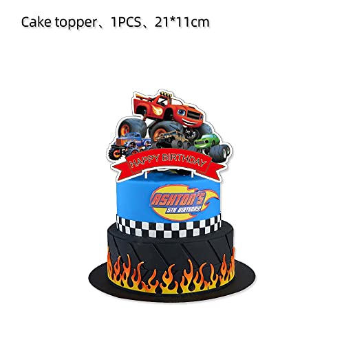 Leowest 25Pcs Monster Truck Cake Toppers Cupcake Toppers Cake Decorations,Monster Truck Hot Wheels Cars Birthday Party Supplies Decorations  thumb #2