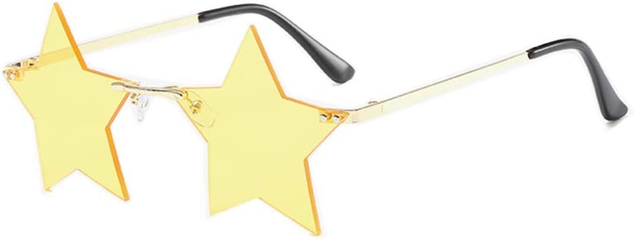 Rimless Star shape Sunglasses Personality Sun Glasses for women/men Party glasses personality pentagram eyewears