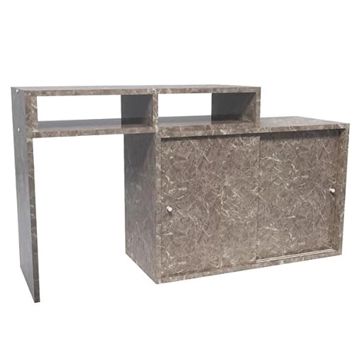 arne デスク 伸縮 収納 作業台 机 おしゃれ 棚 L字 コーナー 日本製 完成品 幅92cm〜幅160cm 扉付き T+D 90W引戸 graystone 受注生産品 ☆