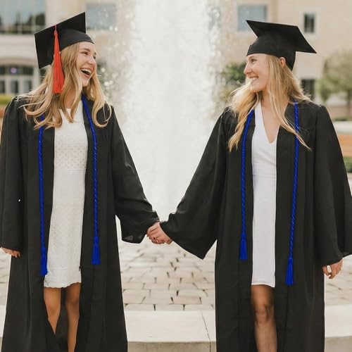 Image of GraduationMall Double Graduation Honor Cords Royal Blue 68 inch