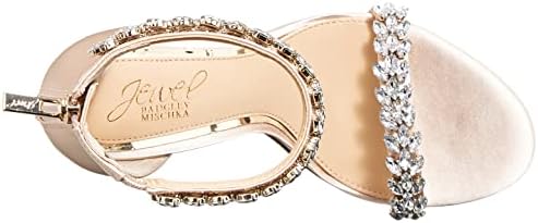 Jewel Badgley Mischka Mayra Ankle Strap Evening Shoe Champagne | Image 4