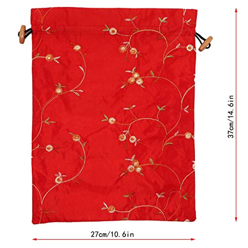 Dodoga 4Pcs Embroidered Silk Flower Design Jacquard Travel Bag, Lingerie Bags Underwear Bags Laundry Bags Shoe Bags For Travel Storage For Men Women Washable Cloth Shoe Bags #TOP2