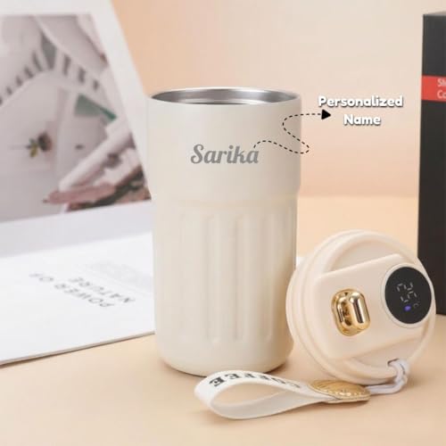 Image of Giftana Personalized Diary with Pen, Coffee Tumbler with Name, 3 in 1 Diary, Pen, Tumbler, Personalized Gifts for Husband Birthday, New Year Corporate Gifts for Employee (White 1)