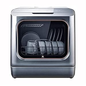 Portable vaatwasser aanrecht, 7Washing-programma’s en luchtdrogfunctie, 360 ° dubbele sprayarmen, compacte grootte en…