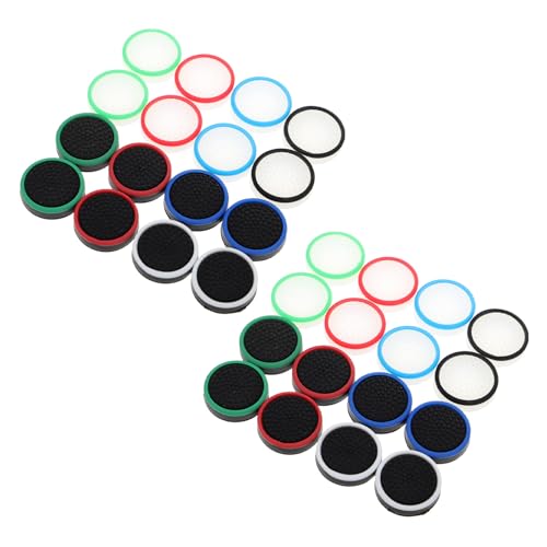 HIAKDOFT 32 Pezzi Cappucci per Joystick Fosforescenti in Silicone Antiscivolo per Controller di Console Copertura per Thumb Stick con Impugnatura Morbida e Protezione Resistente per