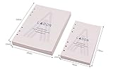 LABON'S A6 Loose Leaf Paper for Ring Binder 6 Hole 120 Sheets 2018 2019 2020 Calendar /Monthly Weekly Daily Schedule /Telephone & Address /Ruled Dotted Grid Free Note Premium Thick Refillable Planner