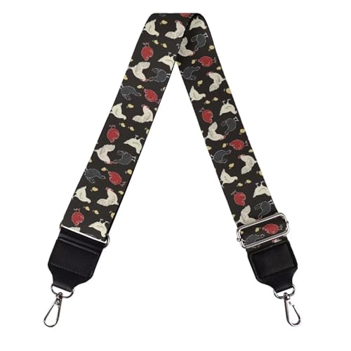 Halloween Handbag Strap Canvas Purse Strap Colorful Bat Black Shoulder Strap Multicolor Bats Replacement Strap2