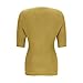 Womens V Neck 3/4 Length Sleeve Loose Fit Tops Casual Dressy Comfy Shirts Fashion Lightweight Office Work Blouses Flowy Summer Tops Yellow 4X