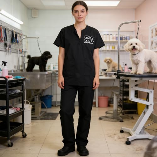 Tablier de toilettage imperméable en polyester taille M pour chien et chat - 7