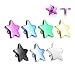 Set of 7 Internally Threaded Flat Star Dermal Anchor Tops in 316L Surgical Steel