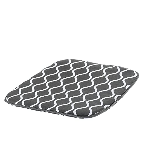 KADAX Sitzkissen, 40x40x2cm Gartenstuhlauflagen aus 52% Baumwolle, Sitzauflagen, Weiche Polsterauflagen für Gartensessel, Sitzpolster, Gartenmöbel-Kissen (Grau)