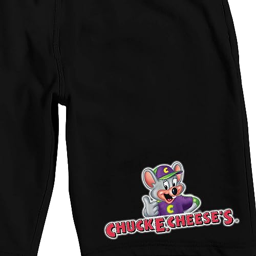 Chuck E. Cheese Logo Men's Black Sleep Pajama Shorts2