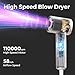 Dual Voltage Hair Dryer for Worldwide Travel, High-Speed Travel Hair Dryer for 5X Faster Drying, 200M Negative Ions, 0.69lb Portable Blow Dryer for Salon Results at Home & Abroad S4AT (Purple Dryer)